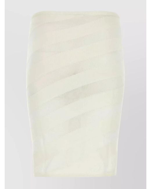 GIMAGUAS Natural Ivory Fitted Skirt