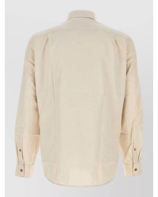 Vivienne Westwood Natural Cotton Shirt Regular Fit Long Sleeves for men