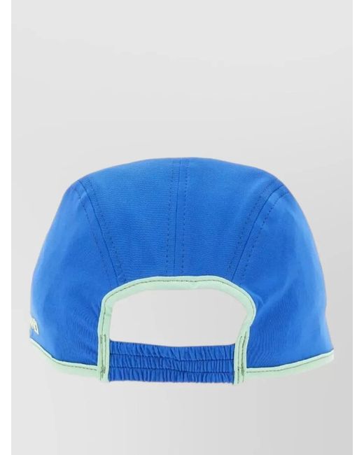 Sunnei Blue Panel Visor Hat Contrast Trim Curved Brim for men