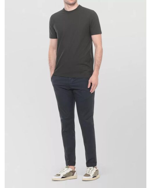 Zanone Green Crewneck T Shirt Short Sleeves for men