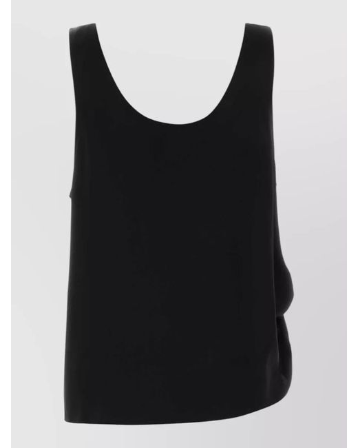 GIUSEPPE DI MORABITO Black Satin Top