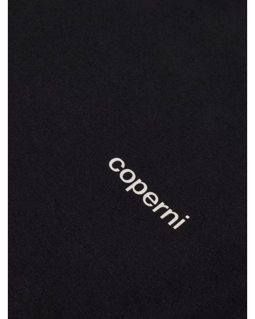 Coperni Black Cotton Logo-Print Short-Sleeve T-Shirt
