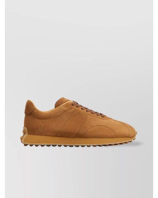Tod's Brown Suede Leather Low-Top Sneakers for men
