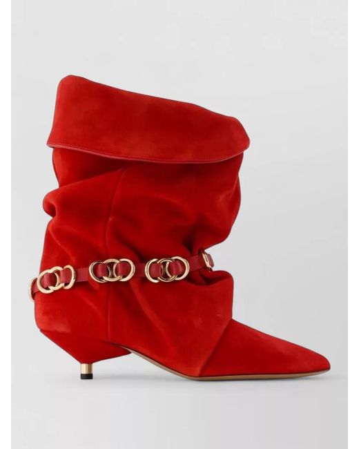 Isabel Marant Red Leather Mules