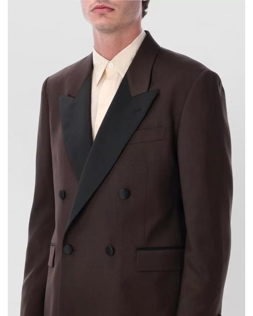 Lardini Gray Evening Double Breasted Smoking Jacket for men