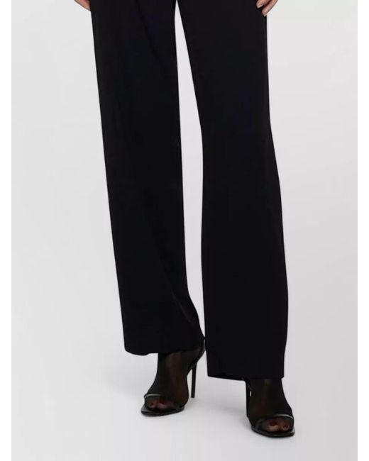 SIMONA CORSELLINI Blue High Rise Trousers Embellished Waistband Wide Leg
