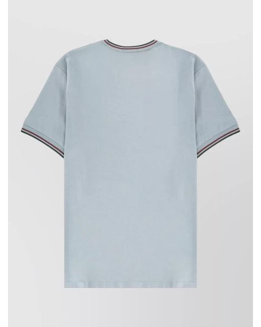 Fred Perry Blue Logo Crew Neck T Shirt Short Sleeves for men