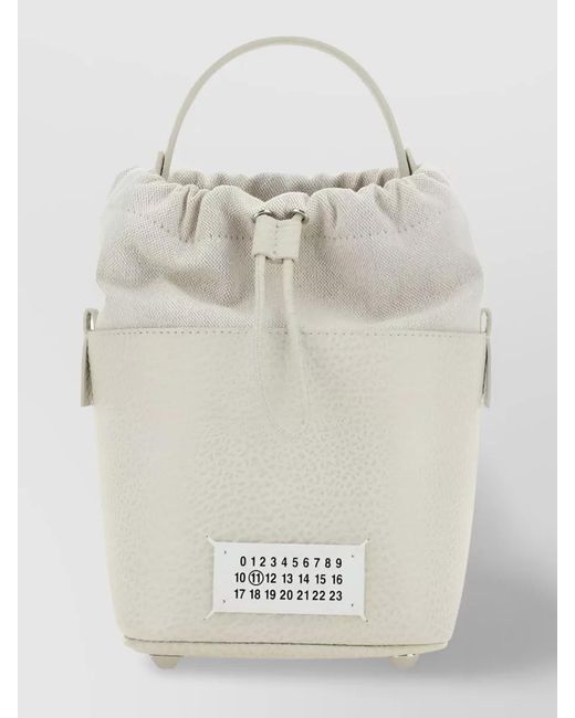 Maison Margiela Natural 5Ac Small Leather Bucket Bag