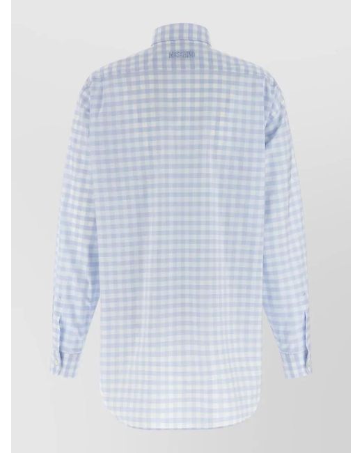 Moschino Blue Checked Cotton Shirt