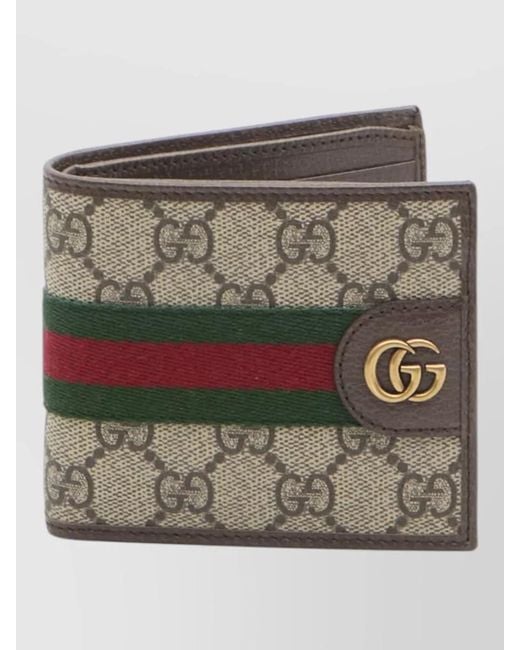 Gucci Brown Ophidia Bifold Wallet Gg Monogram Web for men