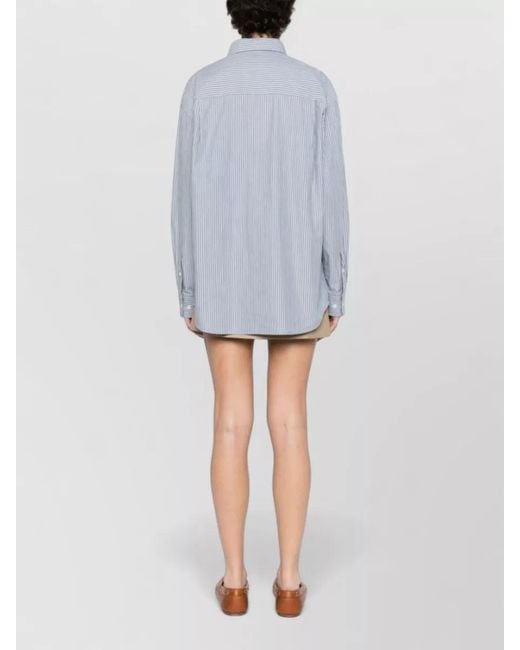 DUNST Blue Striped Cotton Shirt