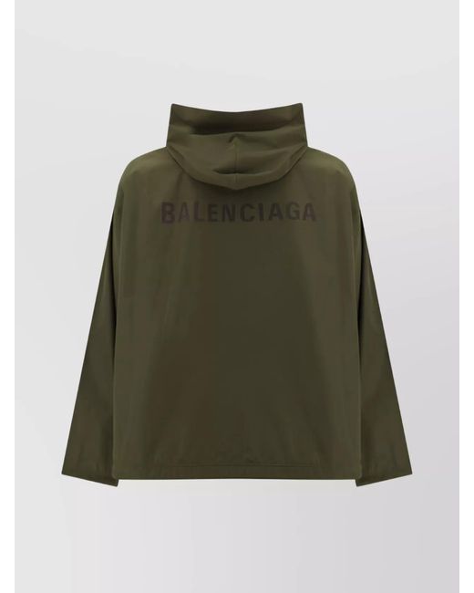 Balenciaga Green Hooded Jacket for men