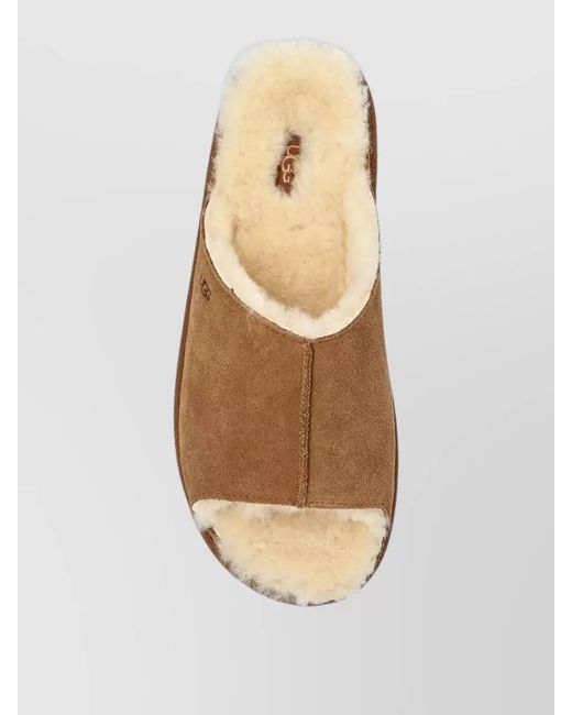 Ugg Brown Suede Leather Mules