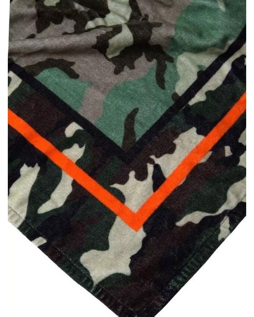 Dolce & Gabbana Green Printed Cotton Wrap Shawl Scarf for men