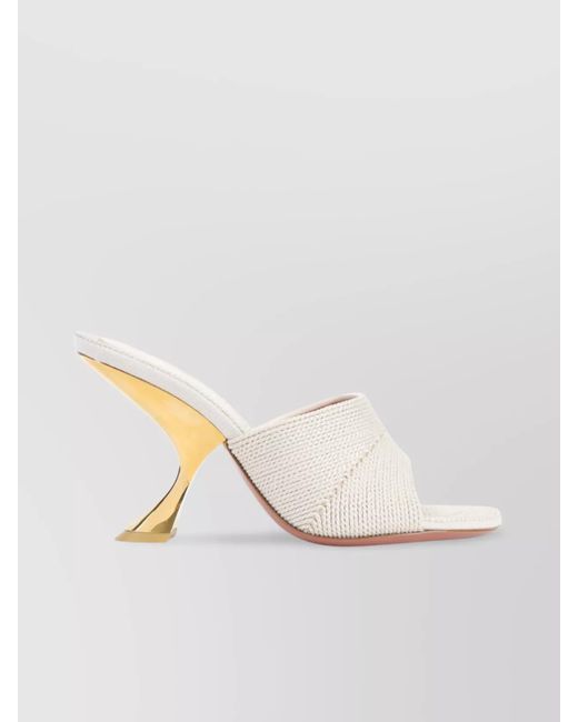 AMINA MUADDI Natural Taylor Woven 90 Slipper Sandals