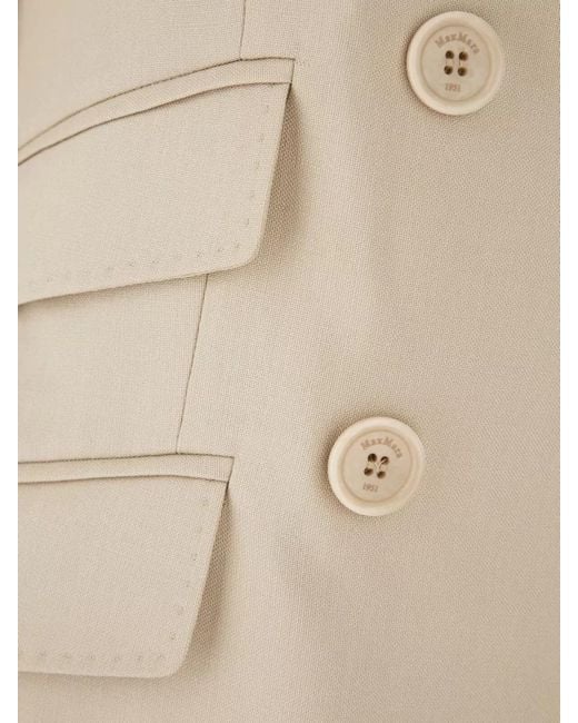 Max Mara Natural Double Breasted Jacket And Waistcoat Tailoring
