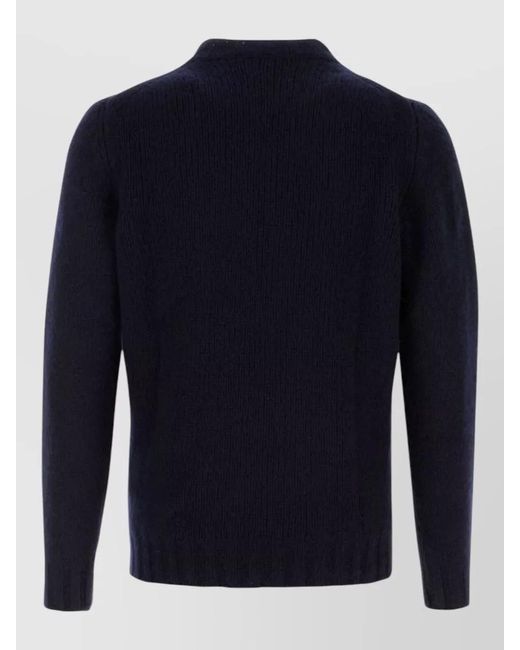 Fedeli Blue Cashmere Silk Sweater for men