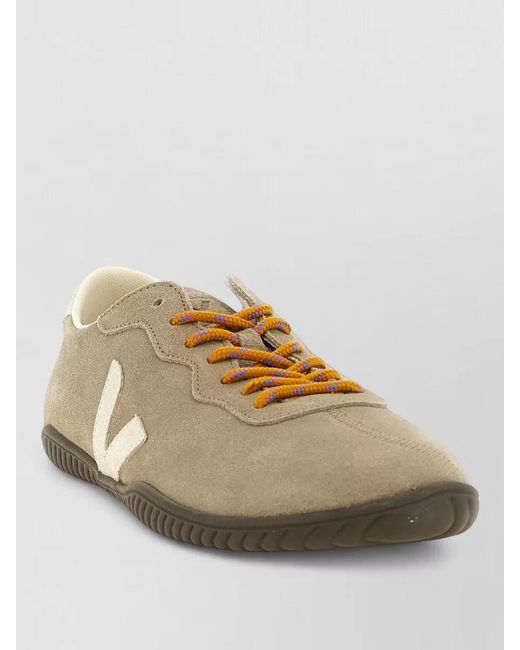 Veja Natural Leather Lace-Up Sneakers for men