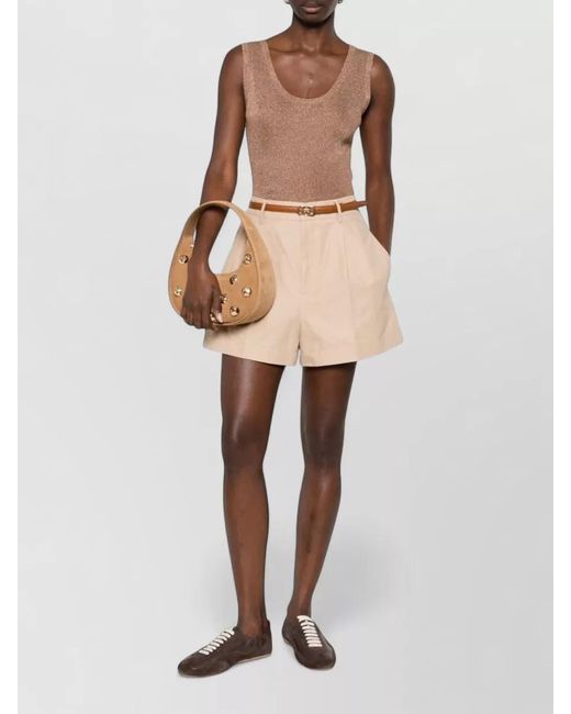 Fabiana Filippi Brown Sleeveless Tank Top
