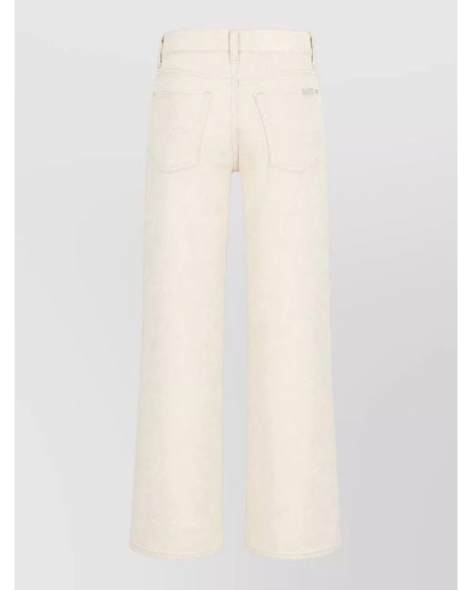 7 For All Mankind White Denim Pants Five Pocket Belt Loops