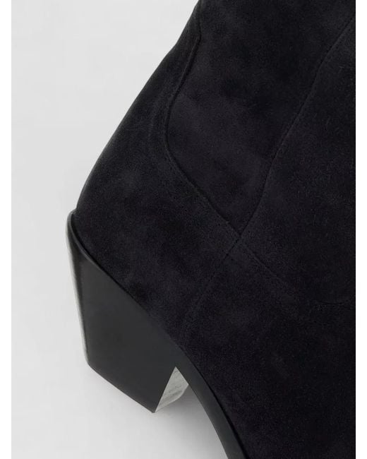 Isabel Marant Black Suede Western Boots
