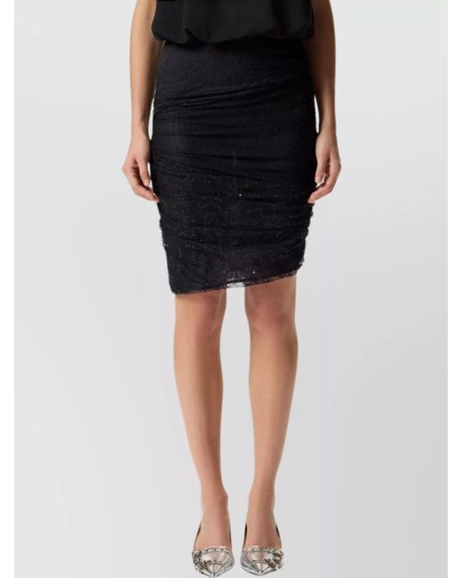 Pinko Black Fitted Skirt