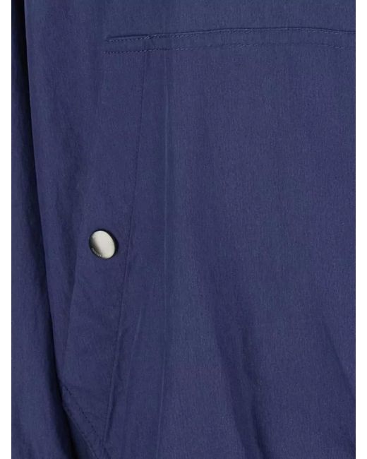 DUNST Blue Hooded Windbreaker Jacket Elastic Cuffs