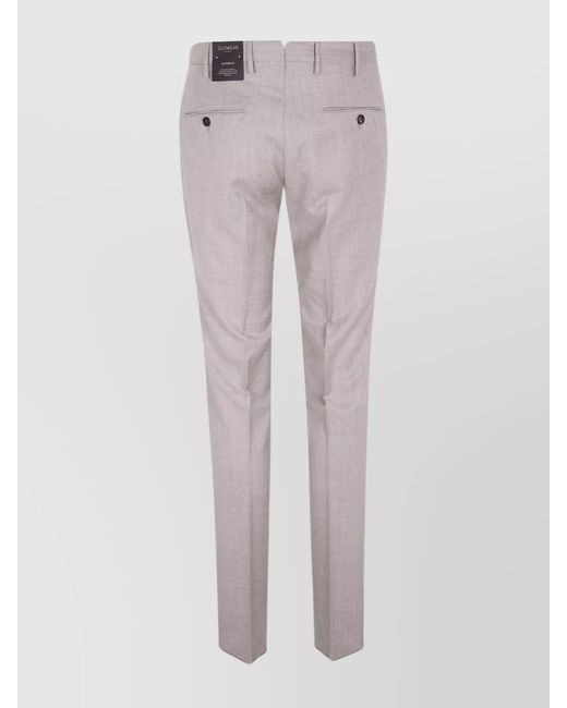 Incotex Gray Slim-Fit Tailored Trousers for men