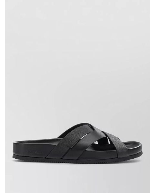 Tom Ford Gray Braided Leather Sandals for men