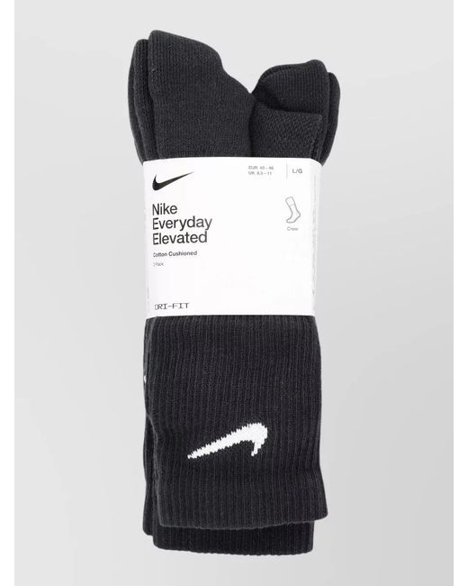 Nike White Cotton Crew Socks for men