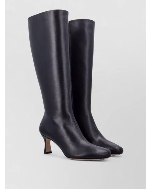 Bottega Veneta Blue Leather Knee-High Boots
