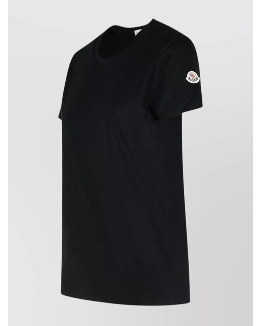 Moncler Black Cotton Short Sleeve T-Shirt