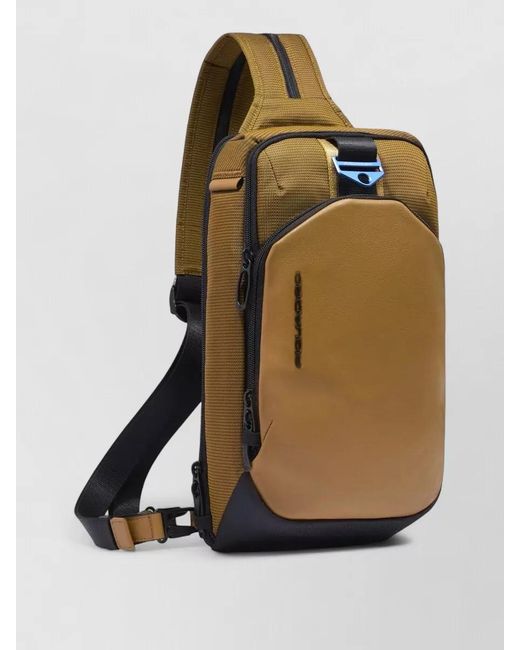 Piquadro Natural Ipad Mini Backpack Adjustable Straps Pockets for men