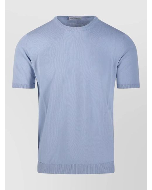 Roberto Collina Blue Cotton Round Neck Jumper for men
