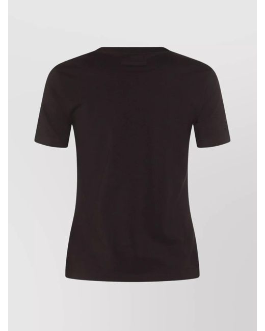 Jean Paul Gaultier Crew Neck Long Sleeves Cartouche Crop Top
