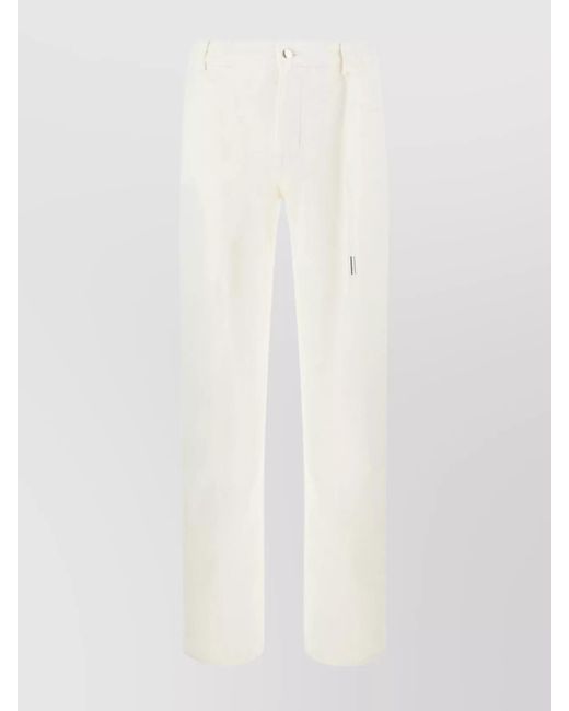 Ann Demeulemeester White Denim Trousers With Detachable Fabric Insert for men