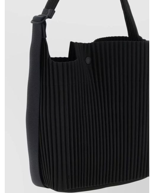 Homme Plissé Issey Miyake Black Utility Small Tote Shoulder Bag for men