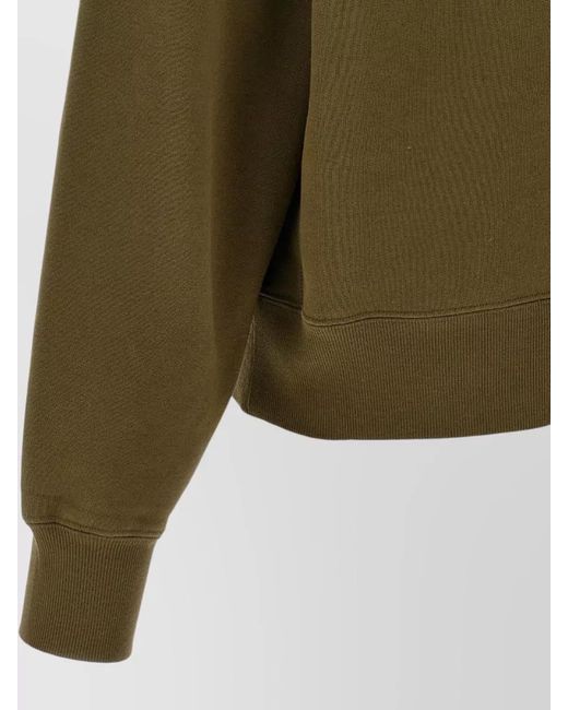 Saint Laurent Green Cassandre Logo Crew Neck Sweatshirt