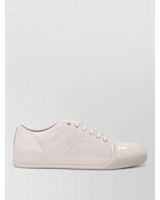 Lanvin Natural Lace Up Low Top Sneakers Dbb1 for men