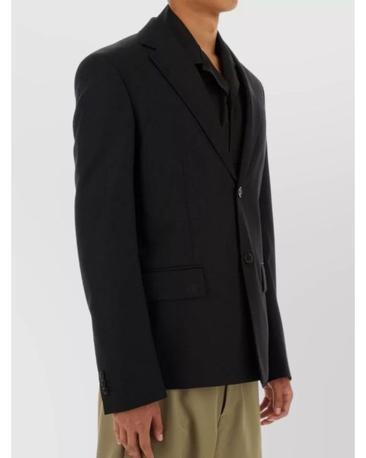 Off-White c/o Virgil Abloh Black Virgin Wool Single-Breasted Blazer for men