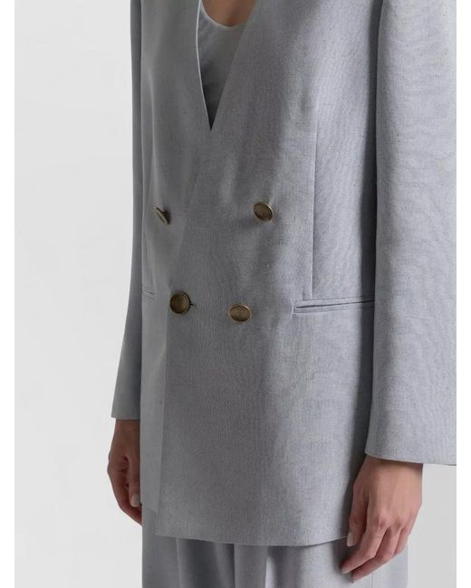 Alberta Ferretti Blue Melange Jersey Blazer