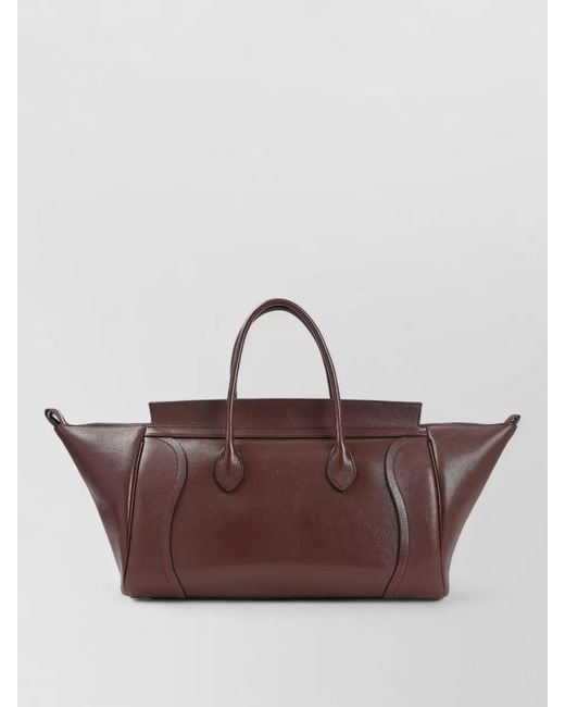 Céline Brown Leather Medium Luggage Bag