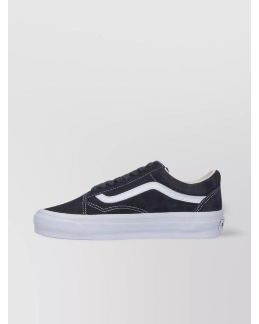 Vans Blue Leather Low Top Sneakers