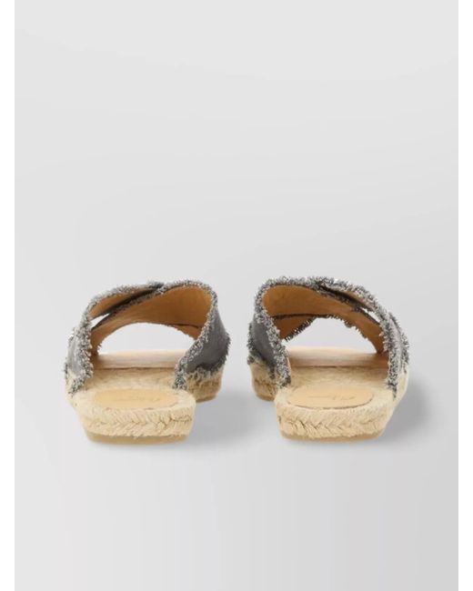 Castaner Gray Cotton Sandals
