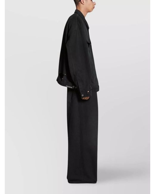 Balenciaga Blue Denim Deconstructed Shirt Jacket for men