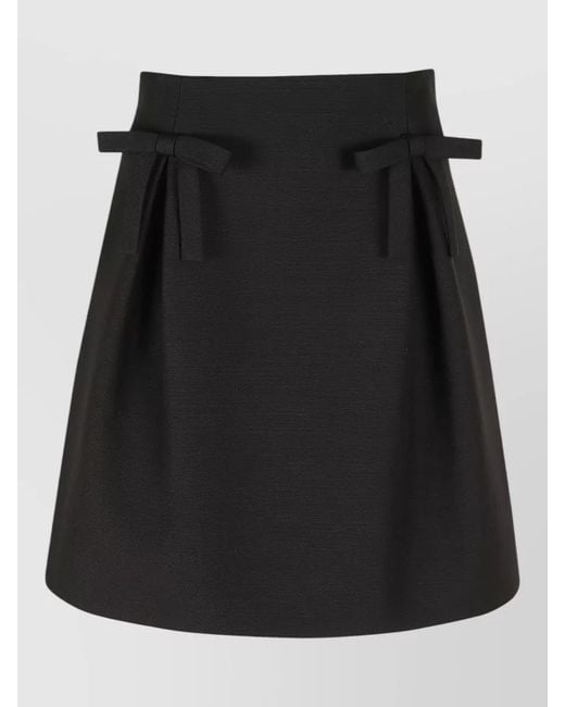 Valentino Garavani Black Skirt Featuring Bow Detail And Refined Design