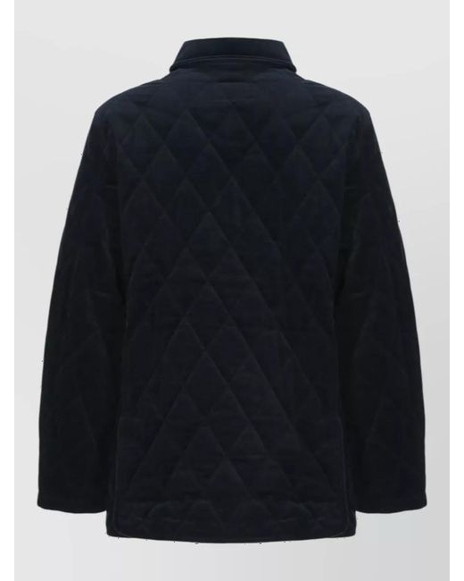 Ralph Lauren Blue Velvet Ribbed Padded Jacket for men