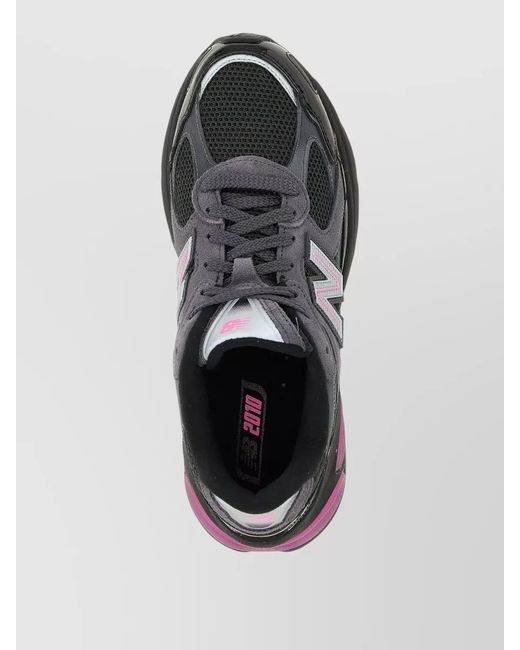 New Balance Black 2010 Sneakers Mesh Panels Rubber Sole Accents for men