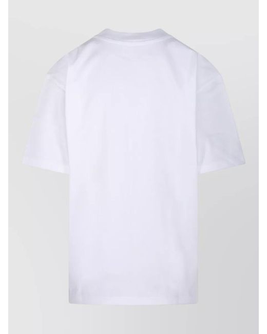 Ganni White Organic Cotton Beaded Graphic Short-Sleeve T-Shirt