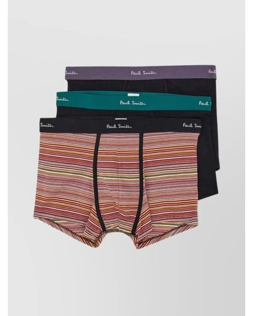 Paul Smith Black Three-Pack Elastic Waistband Panties for men